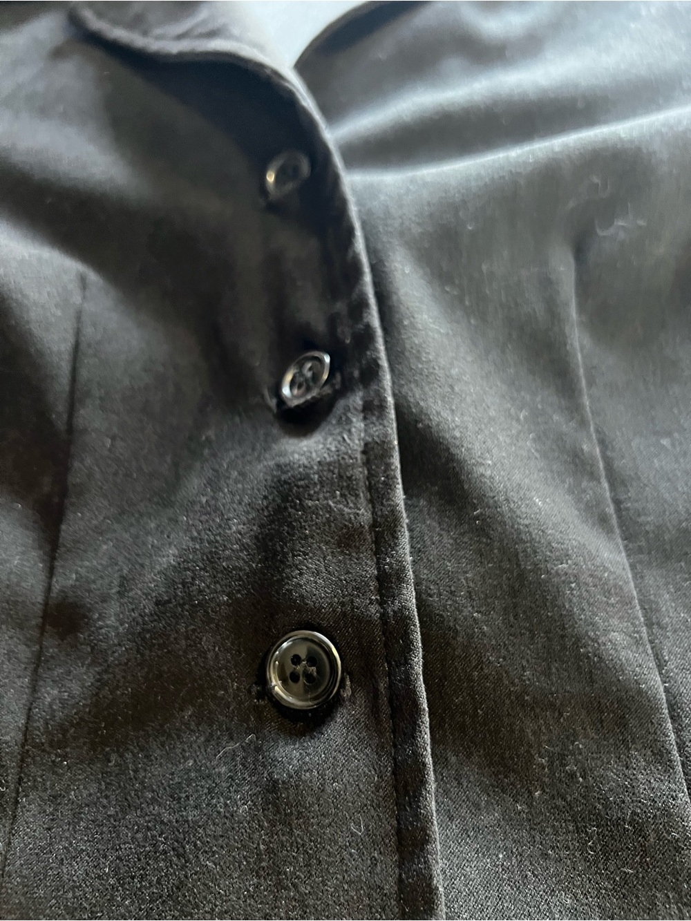 Abrams Black Tailored Button-Front Blazer Flared Sleeves Y2K-38 Large - Picture 10 of 15